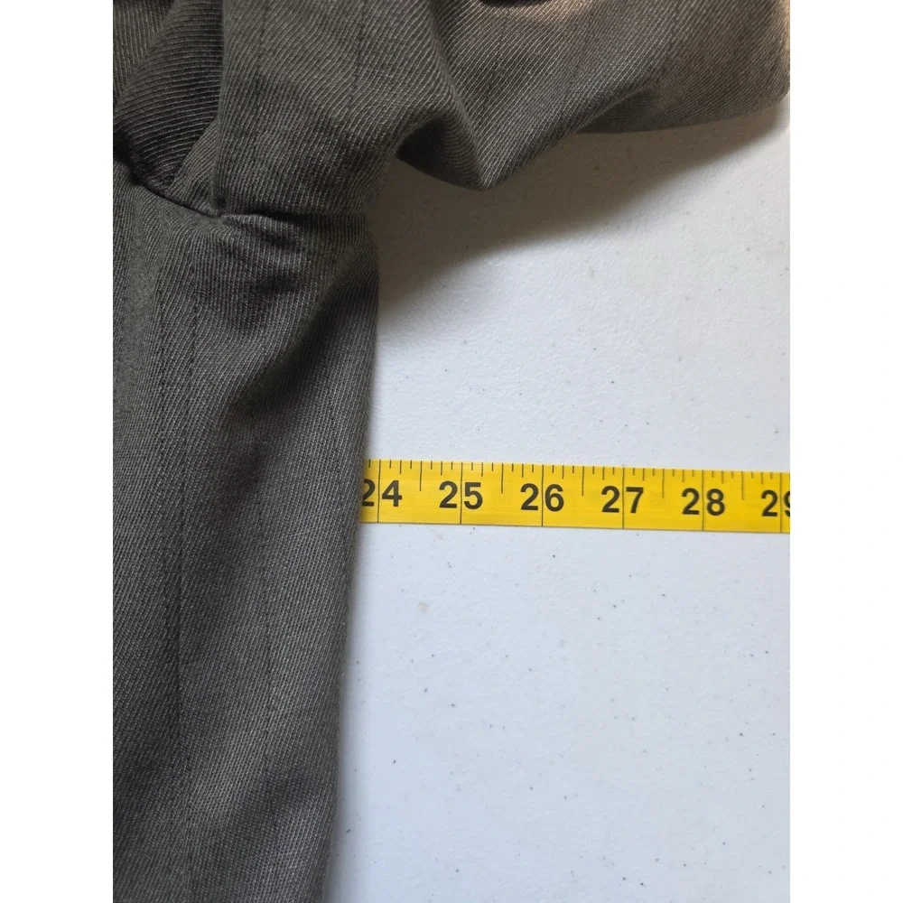 Calvin Klein Double-Breasted Suit 46 Wool NWOT Vintage USA Union Made Gray Green